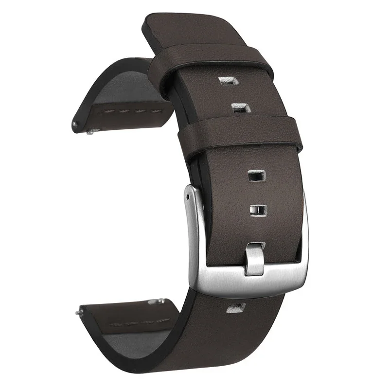 20mm 22mm Leather Band for Samsung Galaxy Watch 7 6 5 4 5Pro 6Classic 18mm 24mm Strap for Huawei Watch GT5 Pro 46mm