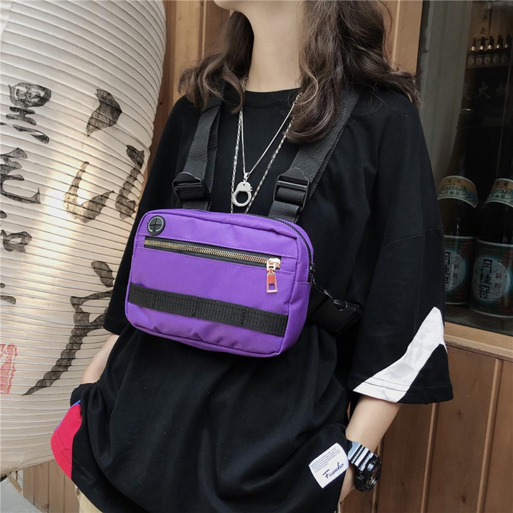 Männer Hüfte-hüpfen Brust Tasche Außen Oxford Taktische Streetwear Weste Brust Anlage Taschen Frauen Funktionale Weste Brust Dienstprogramm Pack #30
