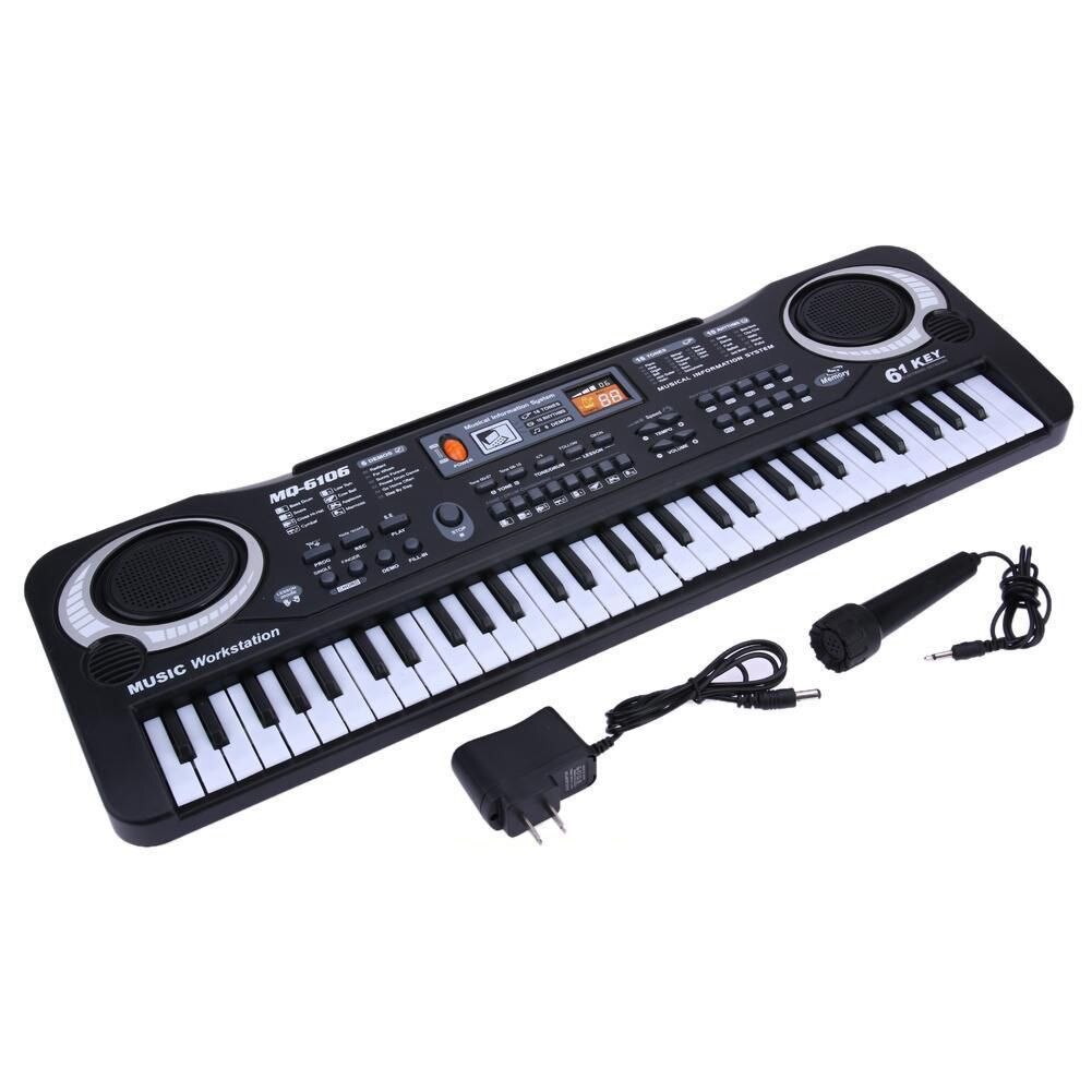 61 tangenter digital musik elektronisk keyboard tangentbord elpiano barn, us plug