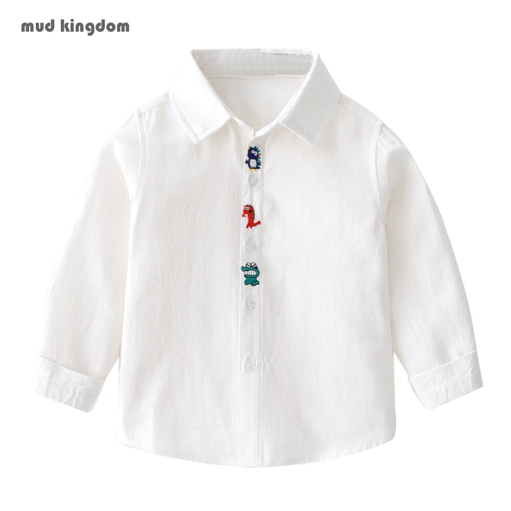 Mudkingdom – chemises à manches longues pour garçons, vêtements d'automne en coton, à la