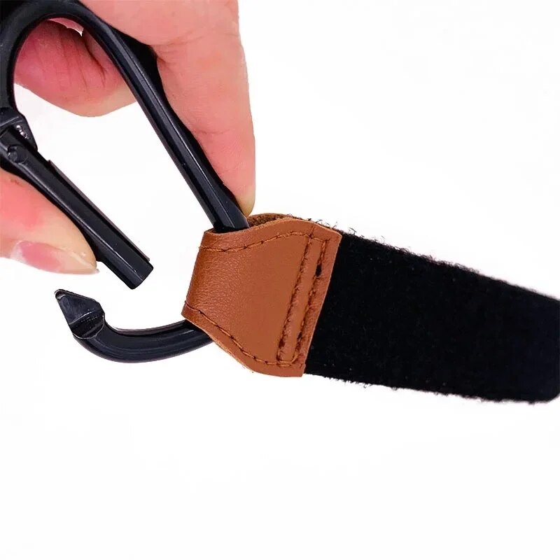 Kinderwagen Haken Baby Windel Tasche Haken Kinderwagen Organisieren PU Leder Einstellbare Kinderwagen Multi-funktion Haken Starke Lager