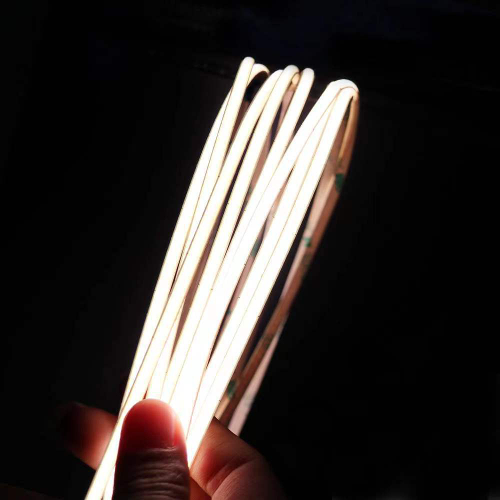 Tira de luces Led COB naranja de 3mm, 5mm, 8mm, 12V, 24V, 3000K, 6000K, RGB, cinta LED Flexible suave FCOB Ra90 para iluminación decorativa, 5 m/rollo