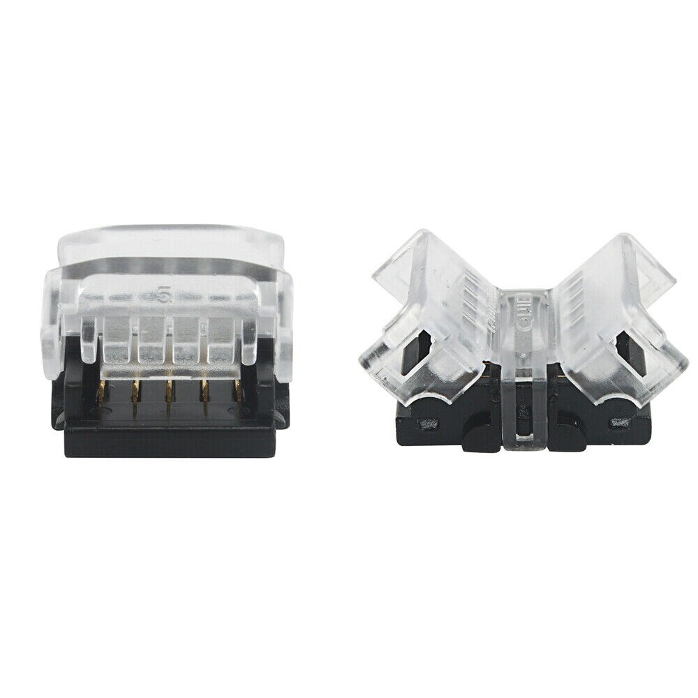 10PCS 8MM 10MM 12MM Wire to LED Strip Connector Strip to Strip Clip Connector for Single Color RGB LED Strip Light