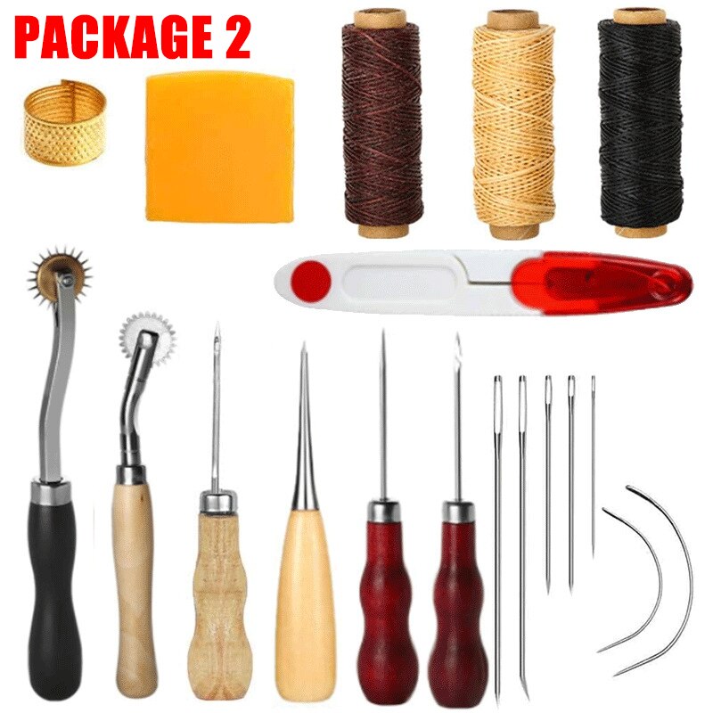 Professionelle Leder Handwerk Werkzeuge NäHenne Reparatur Bausatz Hand NäHenne Nähen Schlag Schnitzen Arbeit Sattel einstellen Leder Handwerk Nadeln einstellen: Paket 2