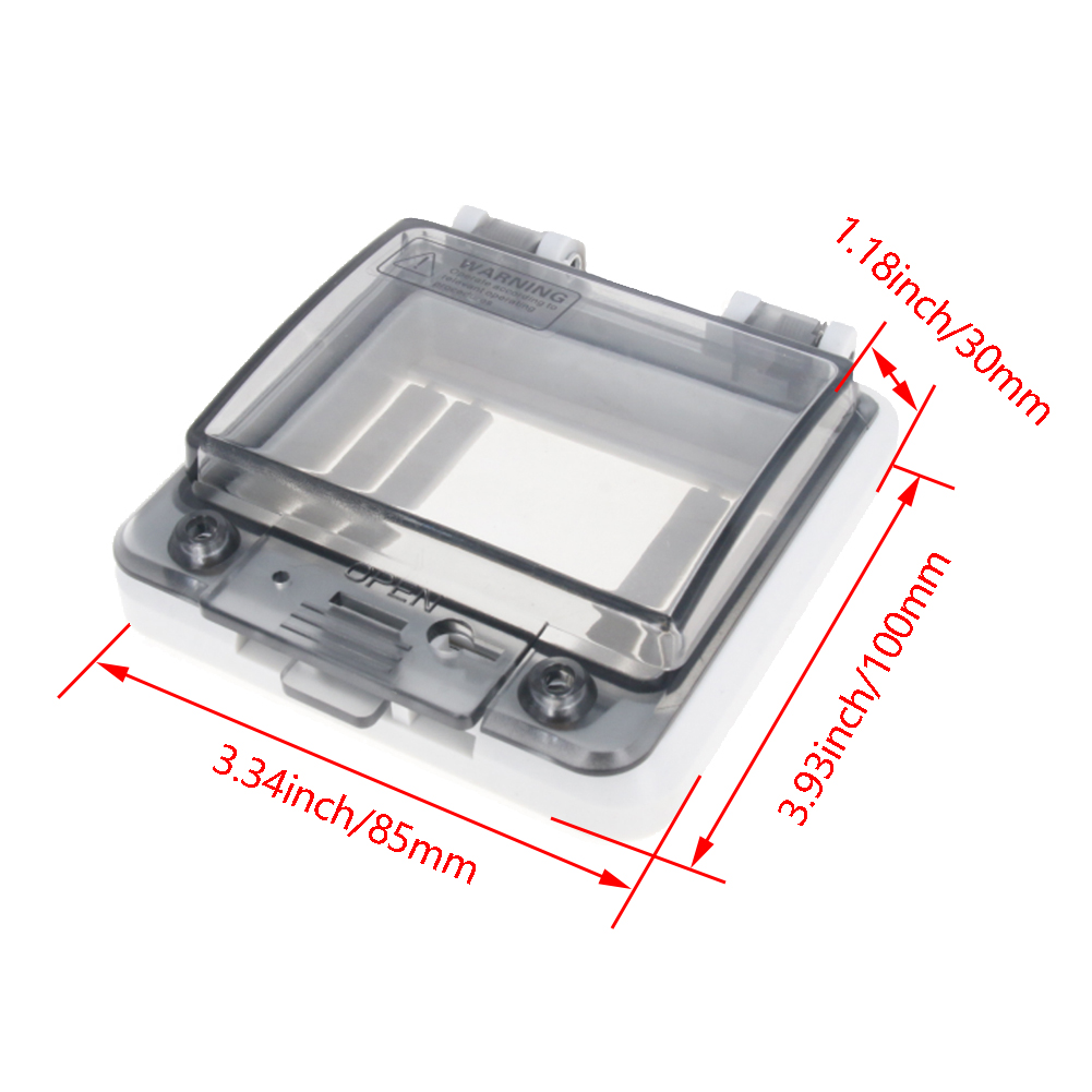 18/HT-8/HT5 Way clear Waterproof Plastic Junction Enclosure Box Electronic Housing Instrument Case Project Switching Power: IP67 100x85x30mm