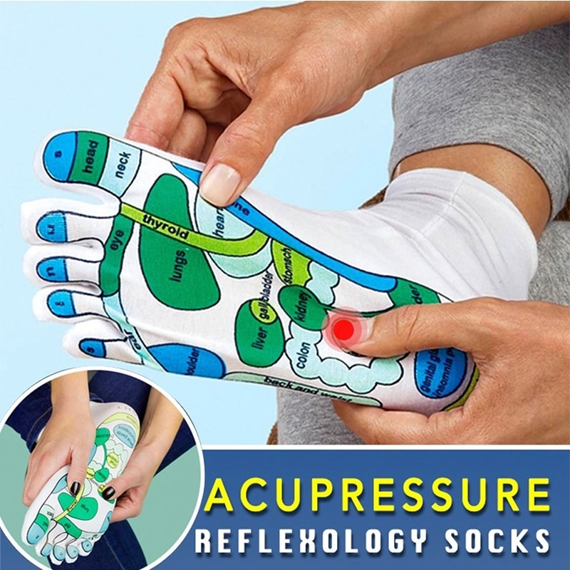 Chaussettes de réflexologie acupression, gants d'acuponcture de paume, physiothérapie, Massage, soulage la fatigue du pied, pour hommes et femmes