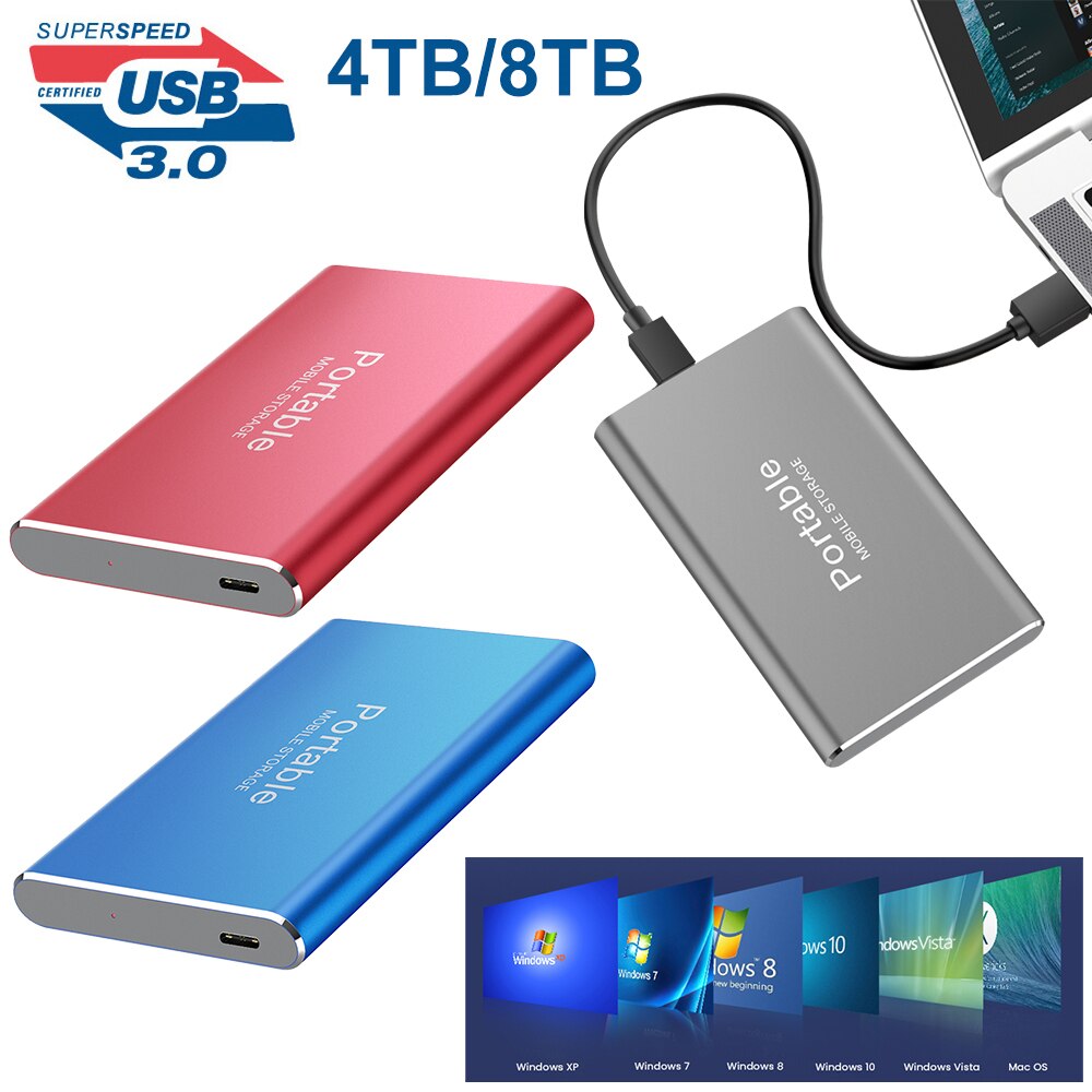 Z20 Mobile Hard Disk External Storage SSD Hard Drive Solid State 2/4/8TB USB 3.0 Mobile Hard Drive