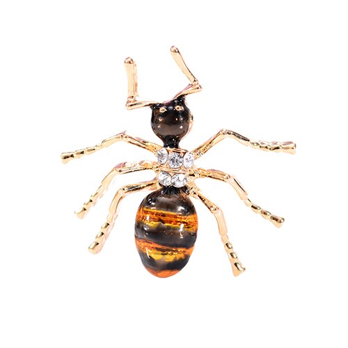 (Inklaring Verwerking) Elegante Dier Insect Broches Pins Bee Mier Flamingo Pauw Mannen Vrouwen Broche Voor Party: 10 yellow