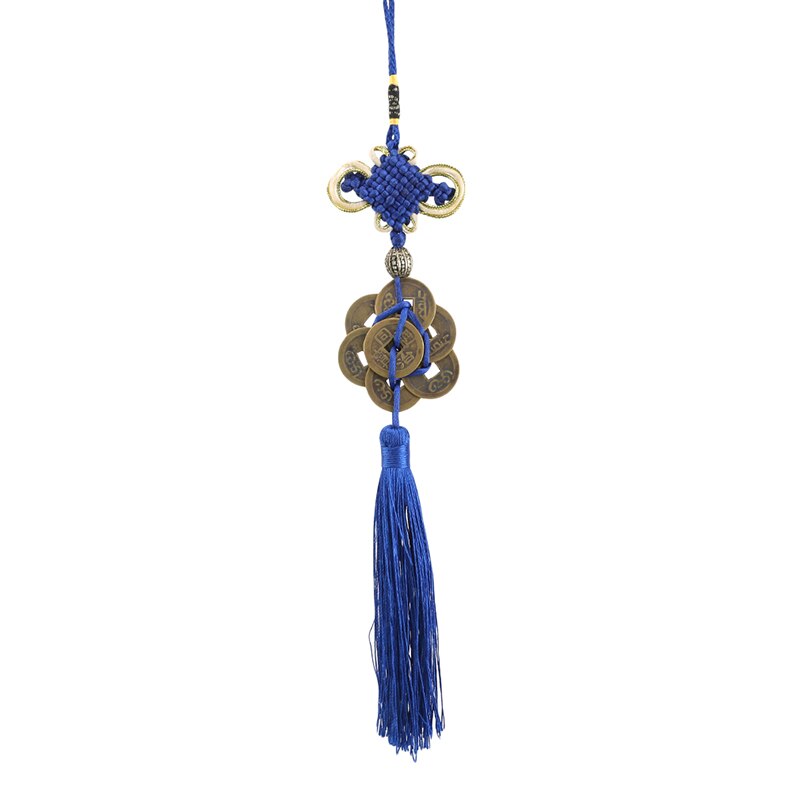 Klassieke chinese kwastenhanger met franjes, chinese kenmerken, ornamenthanger voor huisdecoratie: Koningsblauw