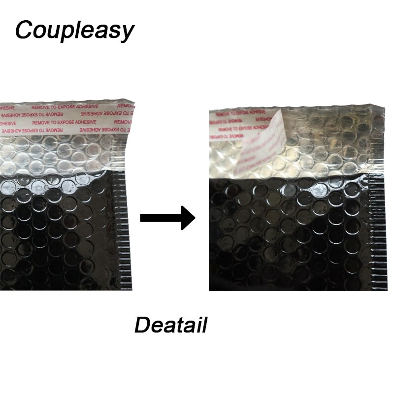 Sobres de burbujas de color negro brillante de 20 piezas, bolsas de aluminizadas gruesas, sobres impermeables con relleno de sellado automático