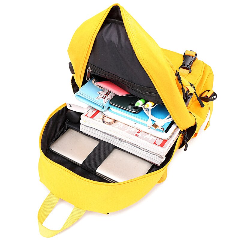 Atinfor – sac à dos jaune tendance pour filles, cartable d&#39;école Oxford étanche pour adolescents avec Port USB