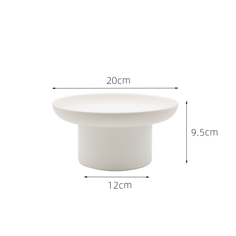 fast rundt stativ brett kake dessert frukt brød nøtter cupcake holder høy stativ tallerken skrivebordsdekor: Hvit s