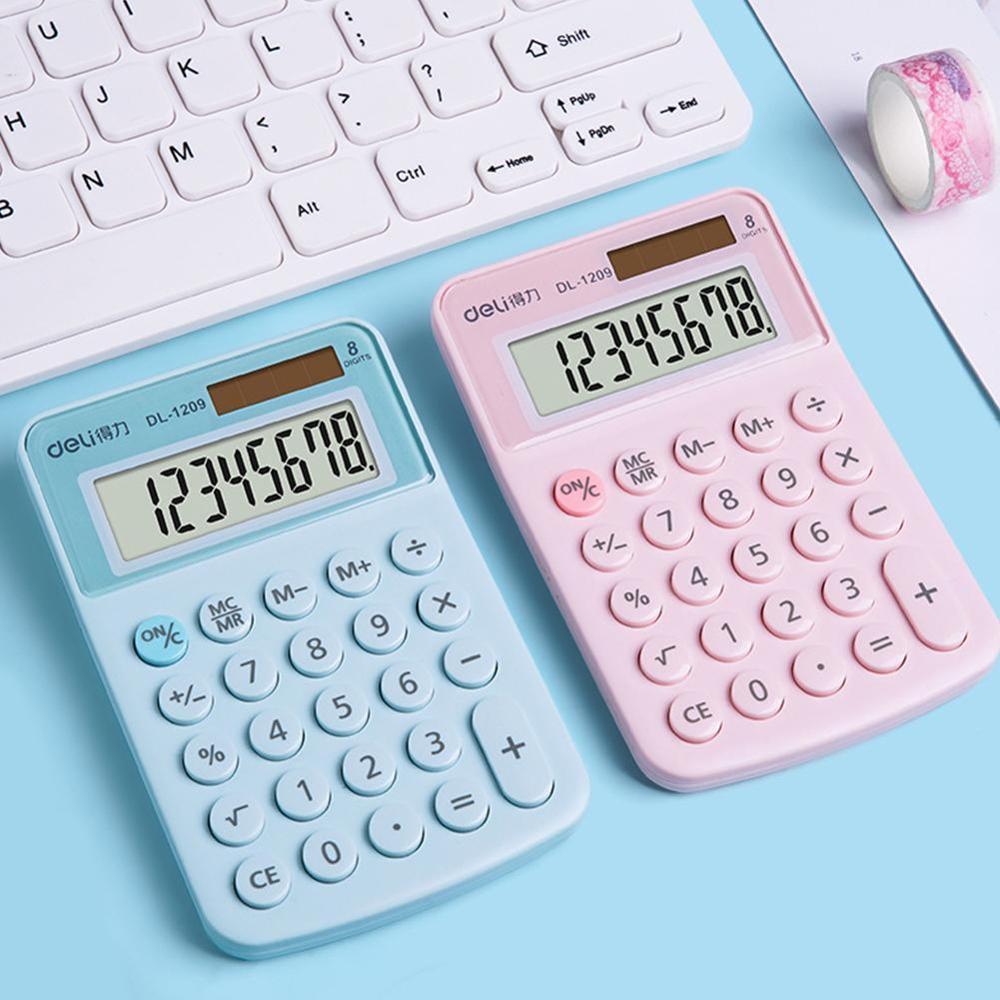 Calculatrice numérique Portable Kawaii Mini calculatrice taille de poche 8 affichage dessin animé mignon porte-clés calculatrice fournitures de bureau