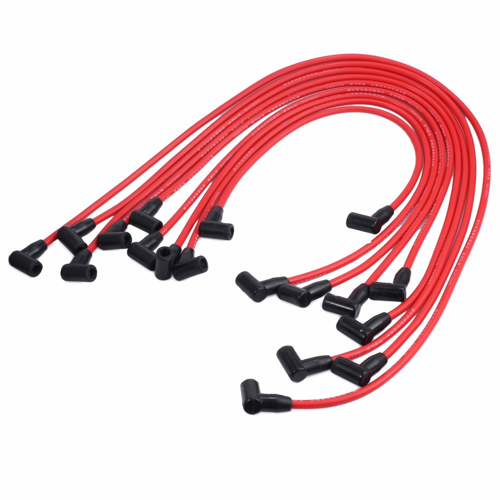 AUTOUTLET-cables de bujías para Chevrolet HEI SBC, 7,5, 350, 383, D030-PW-SBC350 electrónico, 9 unidades, 454 MM