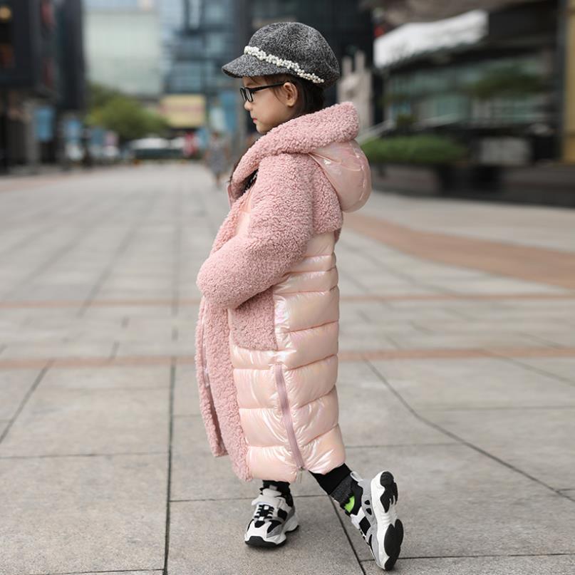 3-16T Plus size Kinderen faux bontjas lam bont gesplitst meisjes dikker warme overjas parka modis kids oversize jassen Y2426