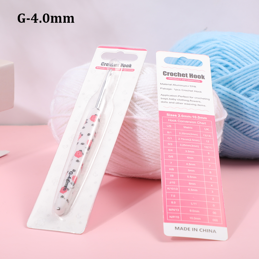 1 pièces/2.25-10.0mm Rose Crochet crochets poignée en caoutchouc aiguilles à Crochet pour débutants et tricot fil de Crochet bricolage artisanat au Crochet: vert clair