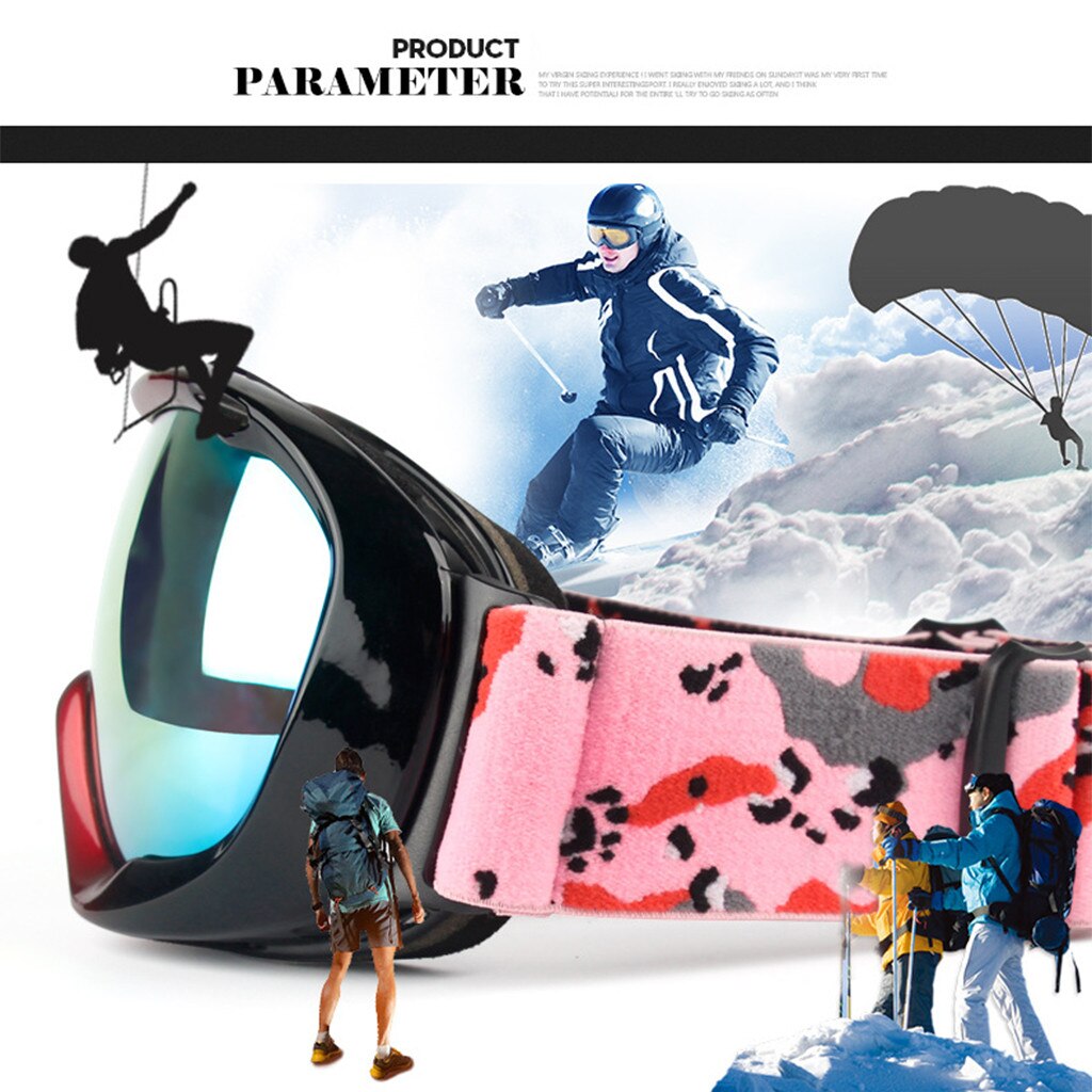 ski goggles double layers lens anti-fog anti-UV Large frame ski glasses skiing snowboard Mens snow goggles