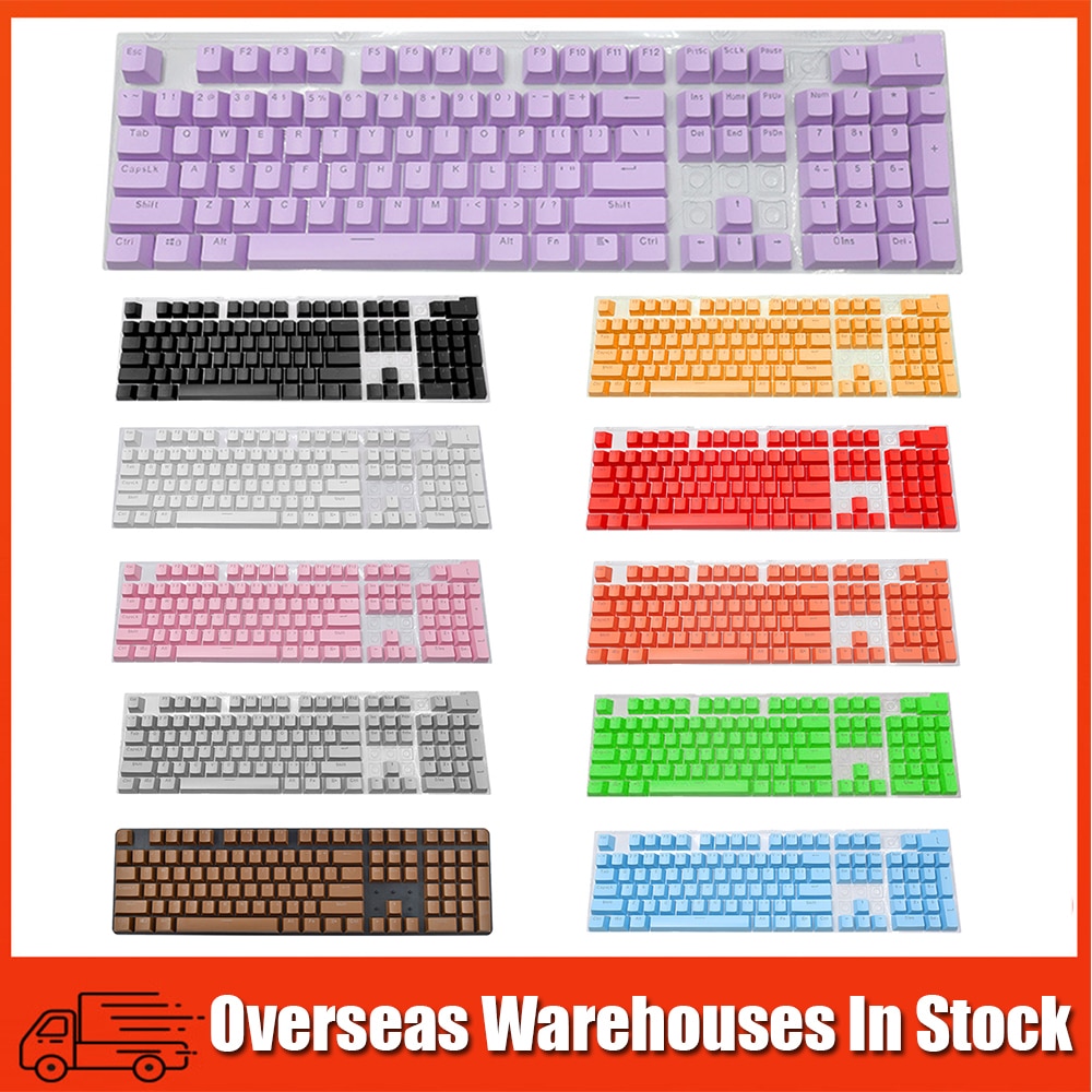 104pcs/set Universal Mechanical Keyboard Keycap Ergonomic Backlit Key Cap Keycaps for Cherry MX Mechanical Keyboard