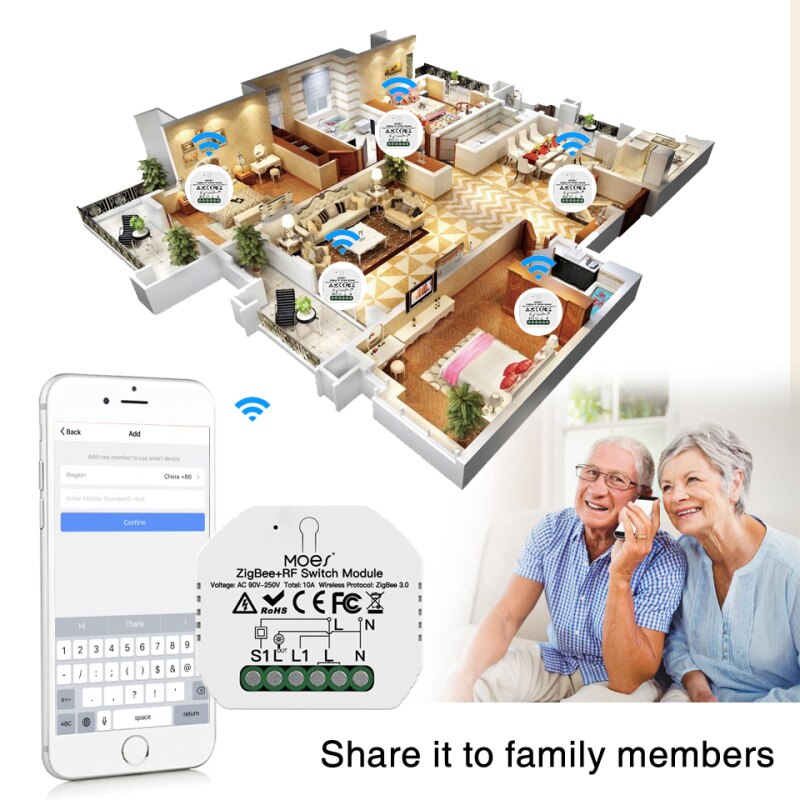 Mini DIY Tuya ZigBee 3.0 Smart Light Switch Module Smart Life/Tuya Remote Control Work With Alexa Google Home