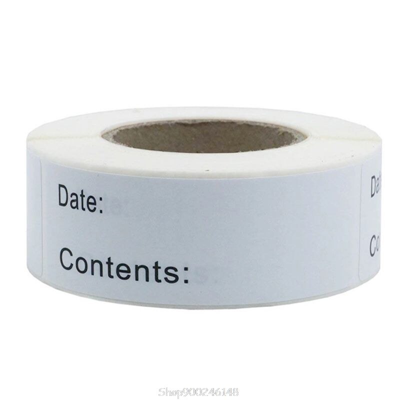 150pcs/roll Kitchen Stickers Refrigerator Freezer Food Storage Date Content Labels for Container Packing S15 20: BK