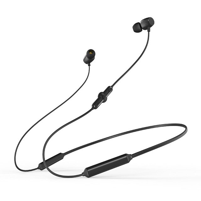 AEVYVKV Neckband Headphones - Wireless Bluetooth 5.0 - Waterproof IPX5 - 48h Playtime - with Mic: Black