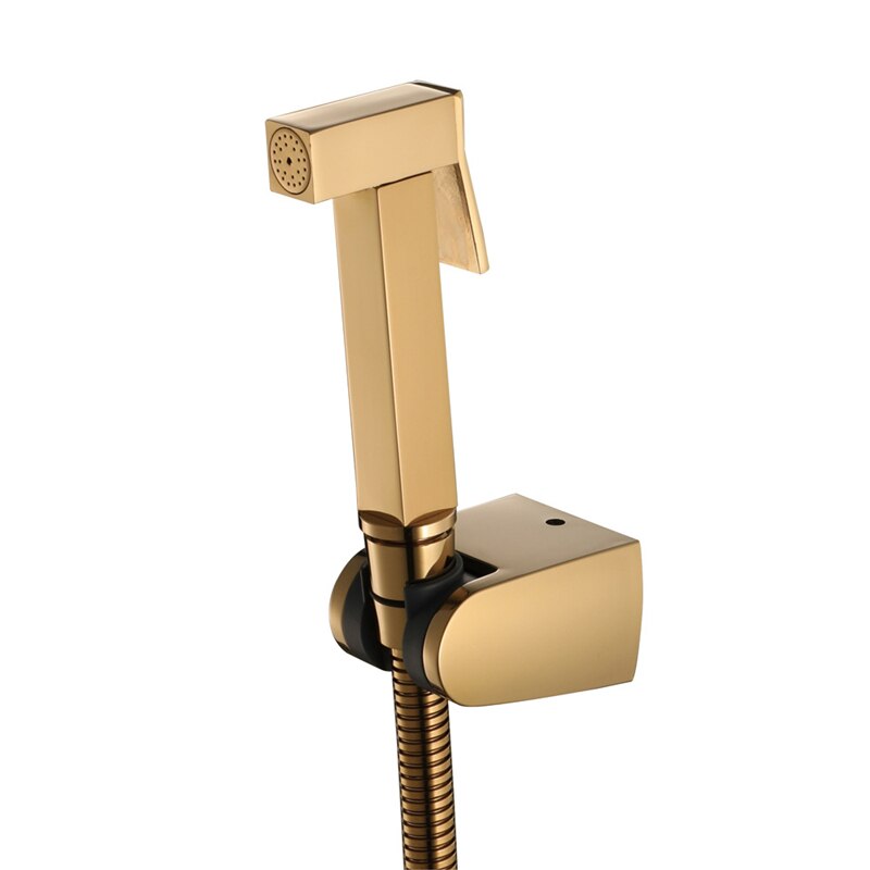 Wall Mounted Bidet Kranen Set Bidet Wc Kraan Douche Met Hand Held Sproeier Douche Goud Pvd Bidet Douche Set