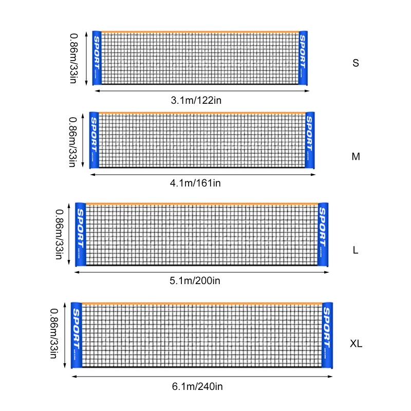 Portable Badminton Tennis Net Sports Net for Pickleball Tennis Soccer Training(only net, no stand)