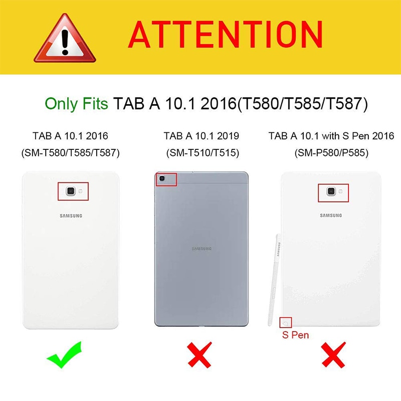 360 Rotating Case for Samsung Galaxy Tab A 10.1 T580 T585 Stand Cover PU Leather Case for Samsung Tab A6 10.1 T580N T580N