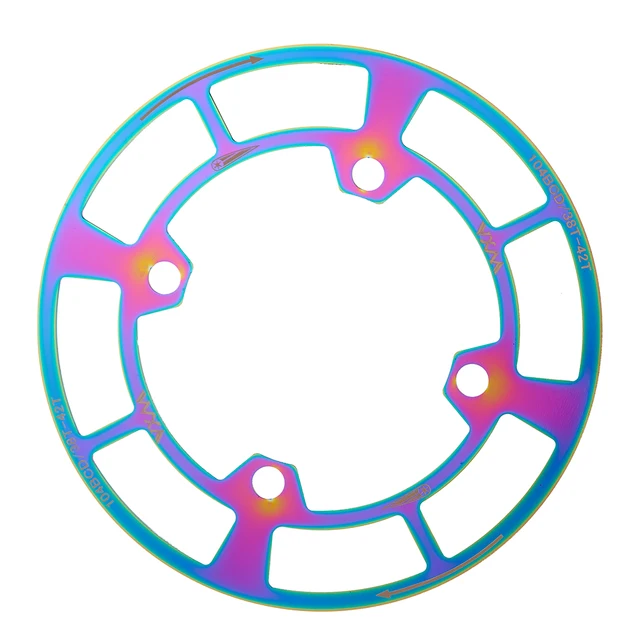 VXM MTB Bike Crank Star Ring Protector 104BCD 32/34/36/38T/ Chainring Protection Cover Cycling Crankset Guard Chainwheel Parts: Burgundy