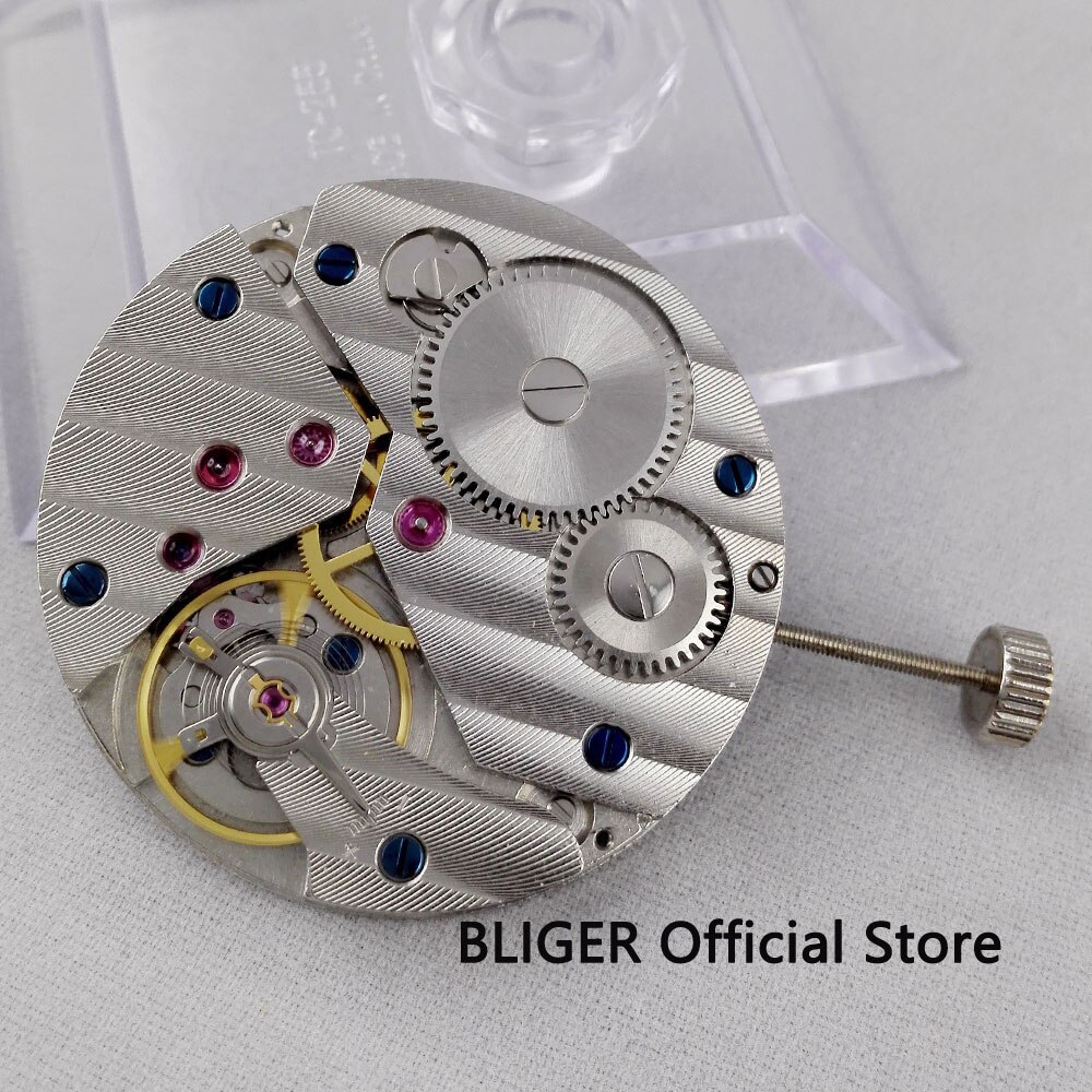 Vintage Steel 17 Jewels Watch Manual Movement Fit 6497 Hand-Winding Stem