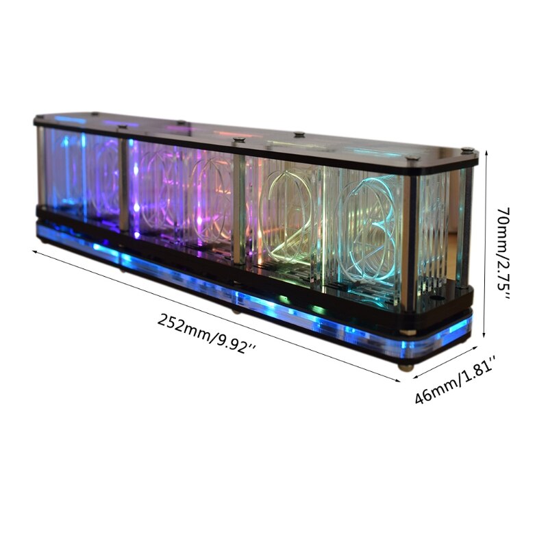 Jäljitellä värillinen rgb hehku putki kello johti musiikki spektri diy sarjat sisustus