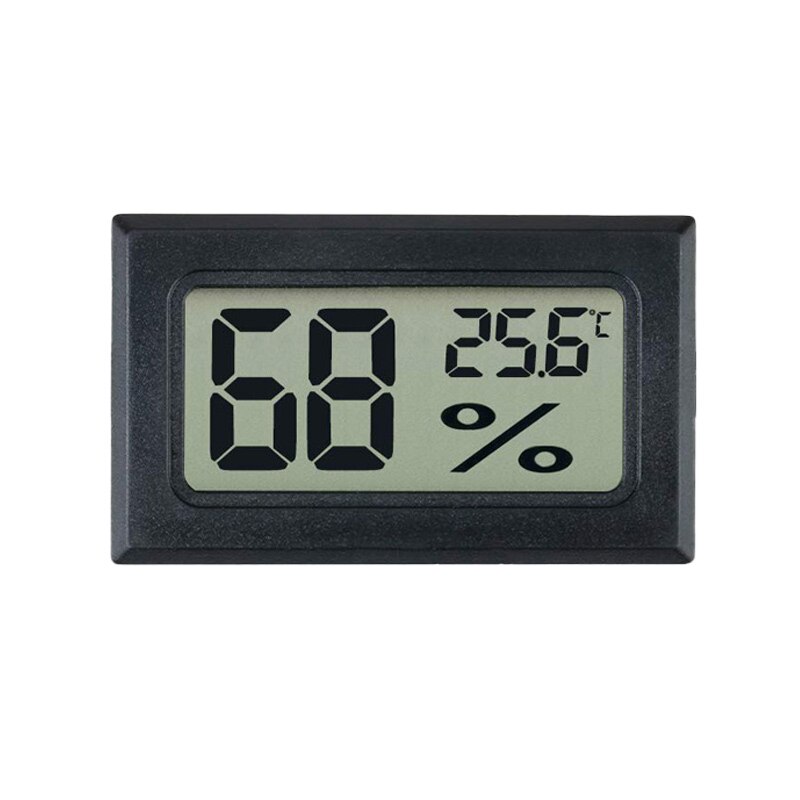 Mini Digital LCD Convenient Temperature Sensor Humidity Meter car Hygrometer Portable Gauge Sensor Fridge Thermometer: Black