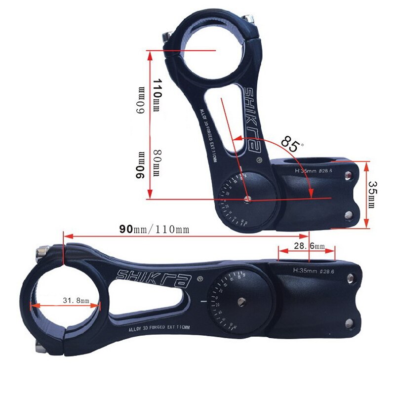 SHIKRA High-Strength Lightweight Adjustable Bicycle Bike Stem Riser