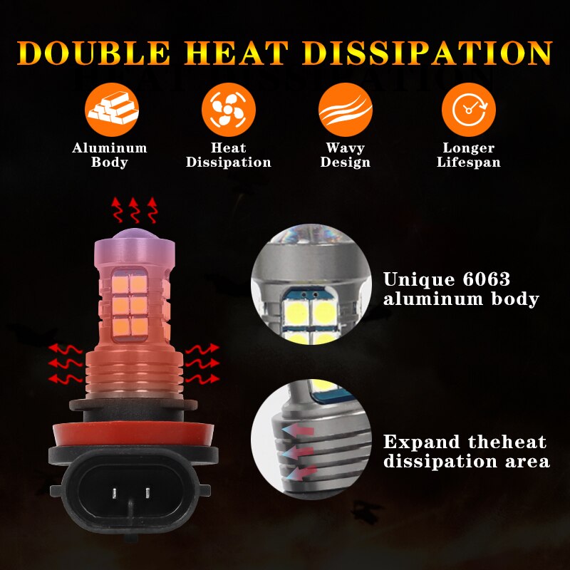2X H3 9006 HB4 H16 Eu 5202 Led Fog Light Bulb Auto Driving Drl Lamp Voor Subaru Forester Wrx outback Forester Legacy Tribeca