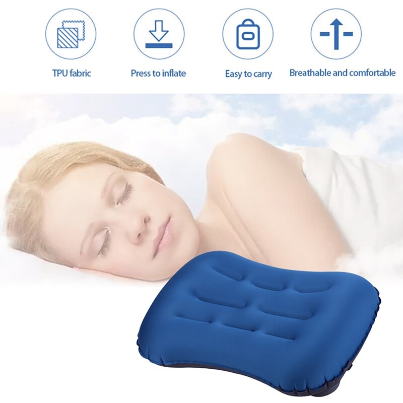 Camping Pillow Ultralight Inflating Travel Camping Pillows Inflatable Camping Pillow For Camping Hiking Backpacking