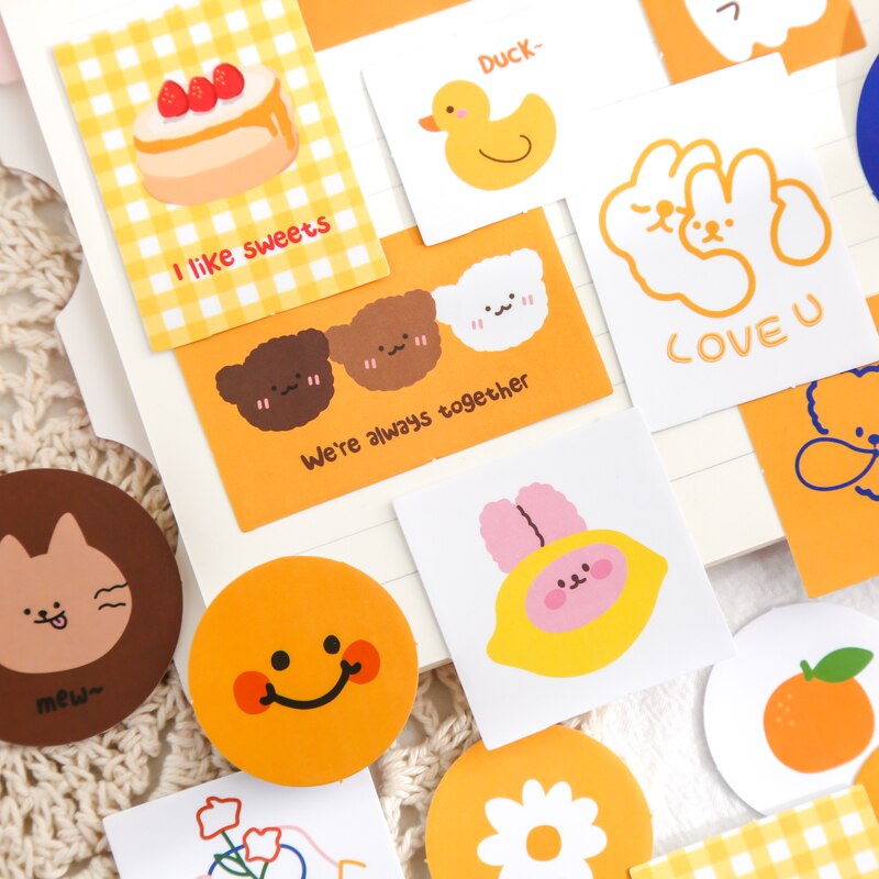 VanYi 40Pcs/lot Cute Research Institute Stationery Stickers Diary Scrapbooking Planner Bullet Journal Animal Stickers