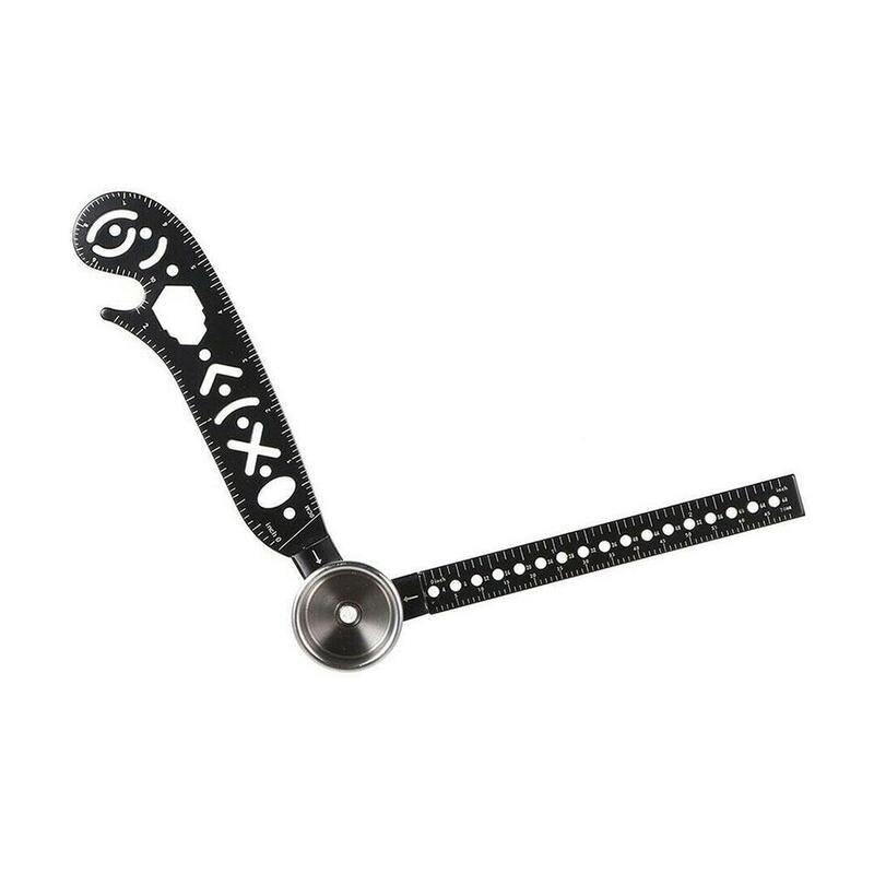 1PC Multifunction Drawing Curved Metallic Ruler with Combo-Circles Tool Ruler Patterns Protractor Drawing Compass Measuring Q2O7: Default Title