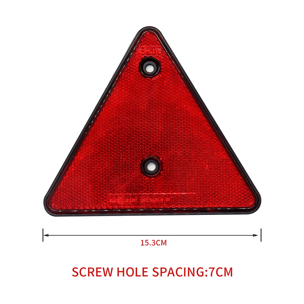 Triangle Warning Reflector Alerts Safety Plate Rear Light Trailer Fire Truck Car Light Reflector for Trailer Truck Bus