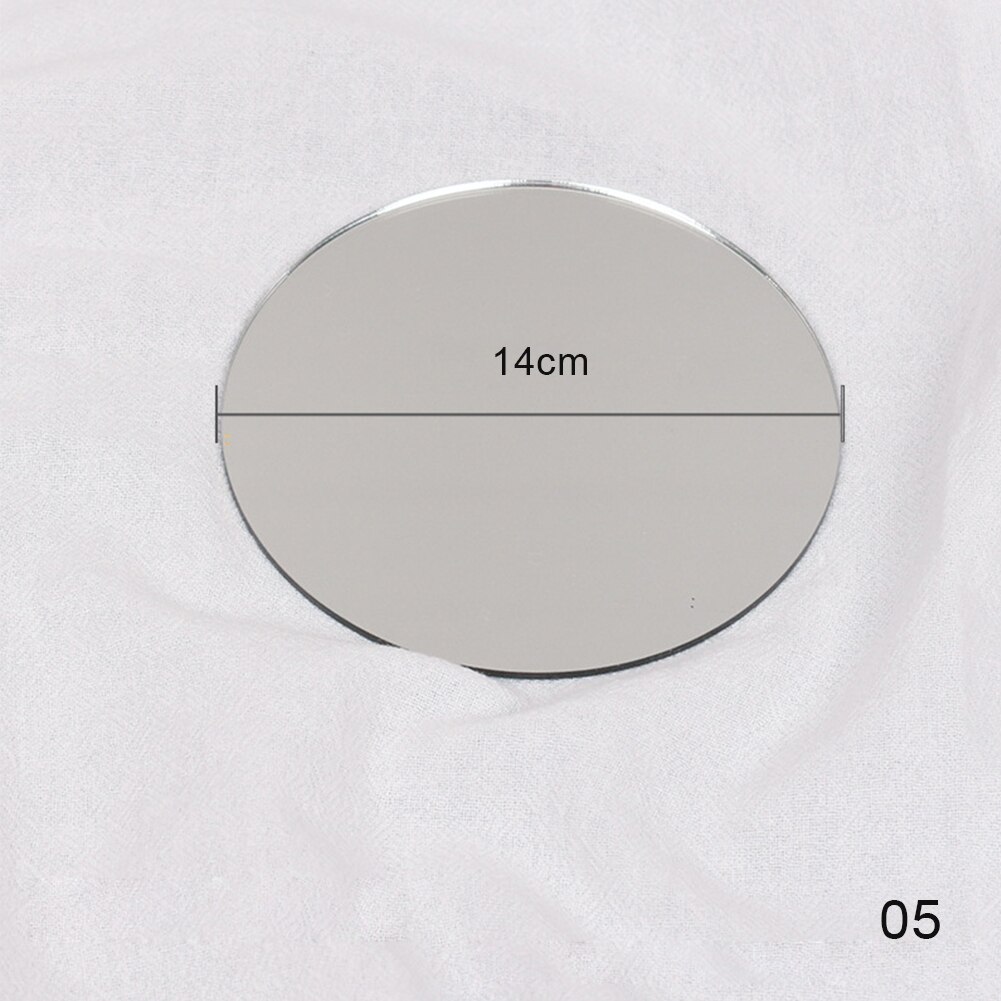 Ins Photo Props Acrylic Mirror Reflection Board Reflector Photography Props Shooting Background Ornaments Posing Photo Props: 05 Silver-14cm