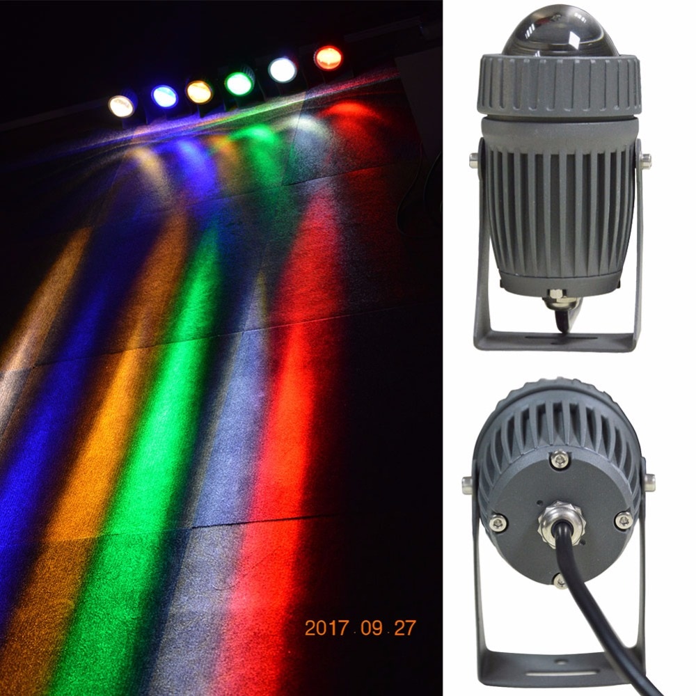 Utendørs vanntett  ip65 ledet spotlys med 6 farger søkelyset ledet flomlys til hageplenlampe stibelysning