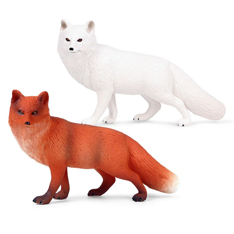 Simulation Wald Wilde Tiere Modell rot Fuchs Kitz Reindee Elch gemäht Wolf Aktion Figur Figur Miniaturen Pädagogisches Spielzeug