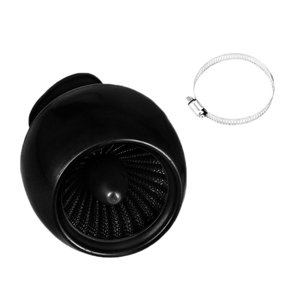 24mm-48mm vinklet hi flow motorcykel luftfilter indsugningsfilter vaskbar genanvendelig til yamaha til honda bobber chopper cruiser: Sort