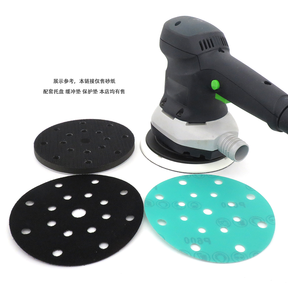6 Polegada 150mm 17 furos 60-2000 grãos gancho e laço pet filme óxido de alumínio molhado & seco lixa disco para pintura de carro
