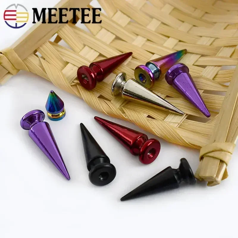 5/10/20 Stuks Metalen Kegel Studs Klinknagels Handtas Kledingstuk Punk Nagels Schoenen Portemonnee Schroef Knoppen Diy lederen Craft Hardware Accessoires