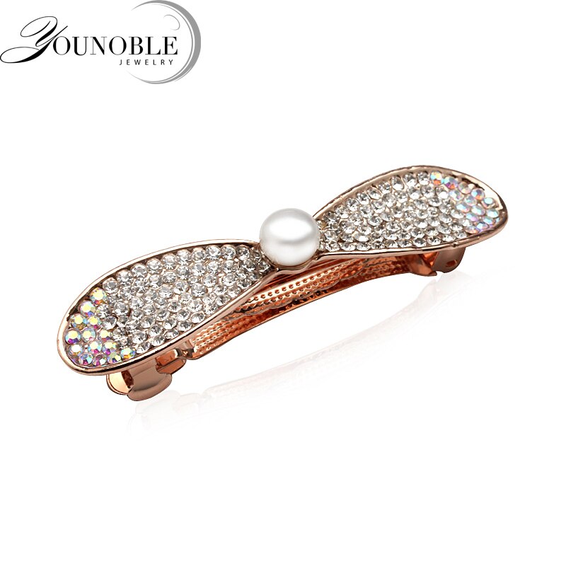 Pearl Hair Claw Clip - 9-10mm Freshwater Pearls - Sterling Silver - Classic Round Design for Women
