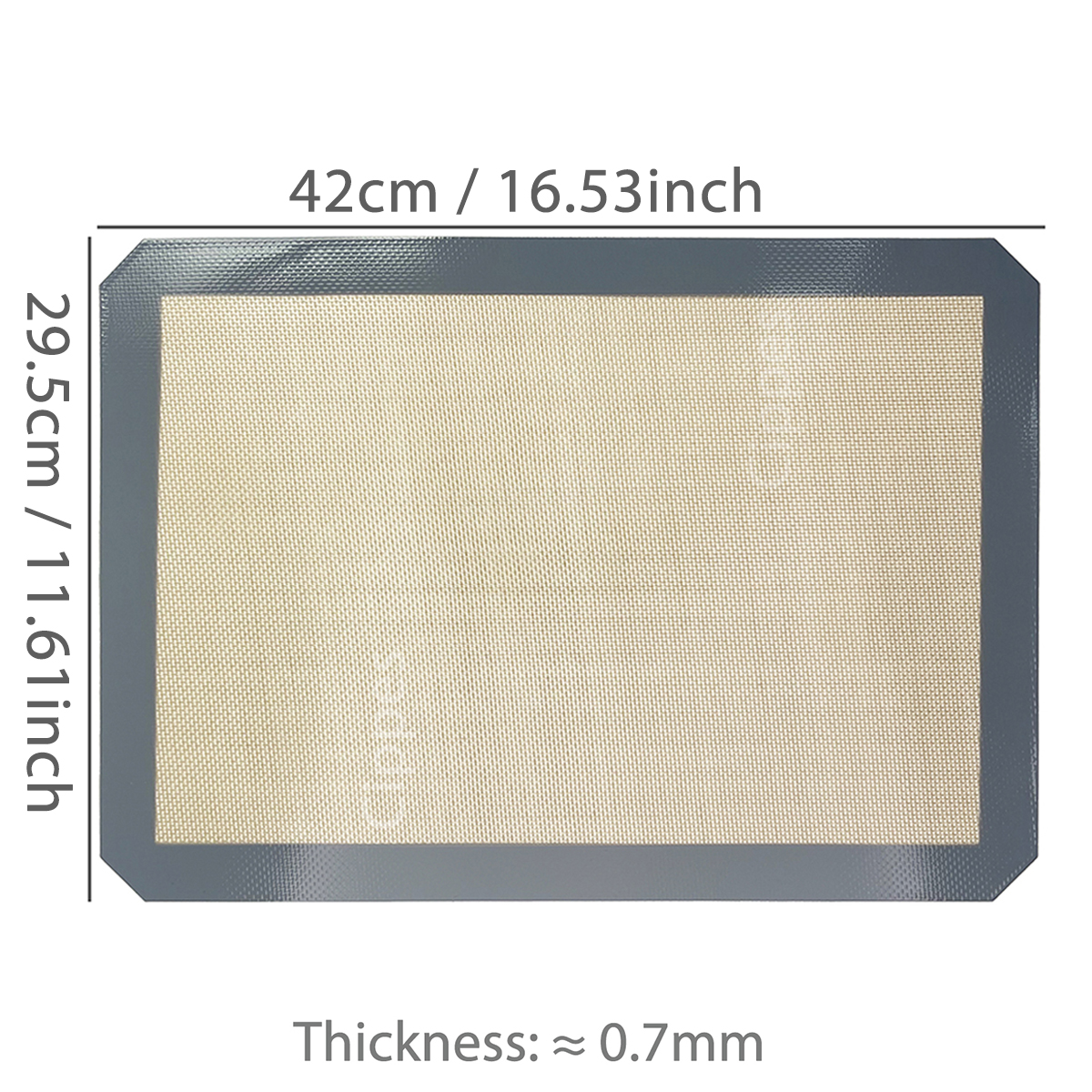 Silicone Baking Mat for Oven, Reusable Non Stick Heat Resistant Bakeware Sheets Liner, Baking Tools for Cookie Macaron Pastry: Orange