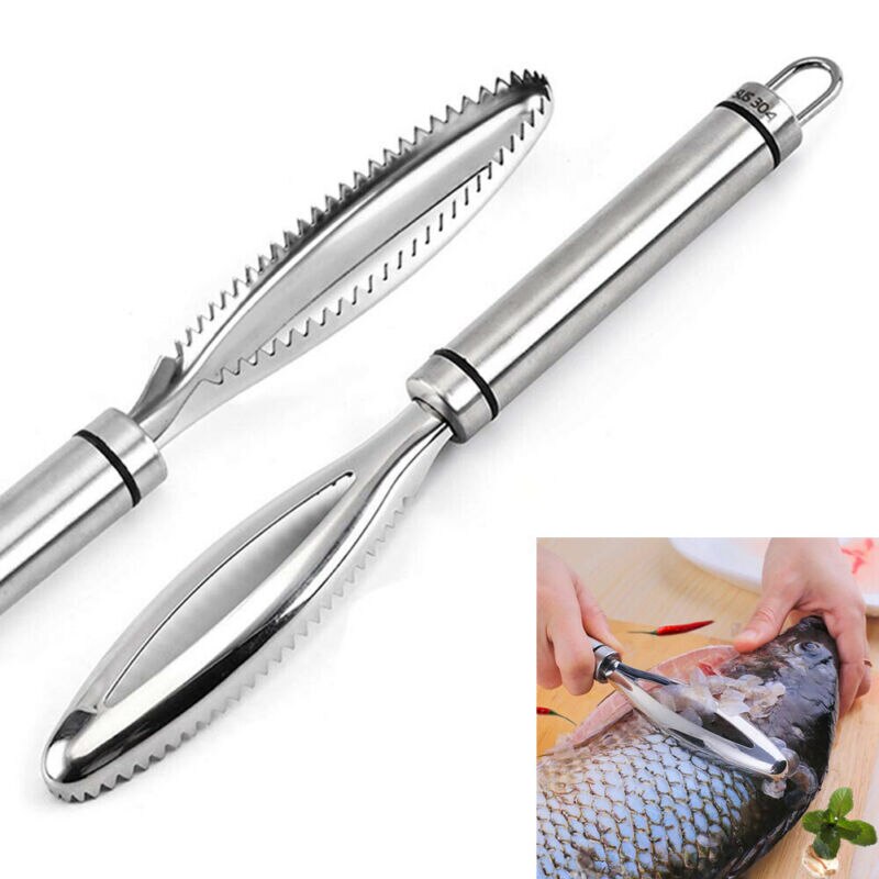 Stainless Steel Fish Scale Scaler Scraper Remover Cleaner Plane Kitchen Tool