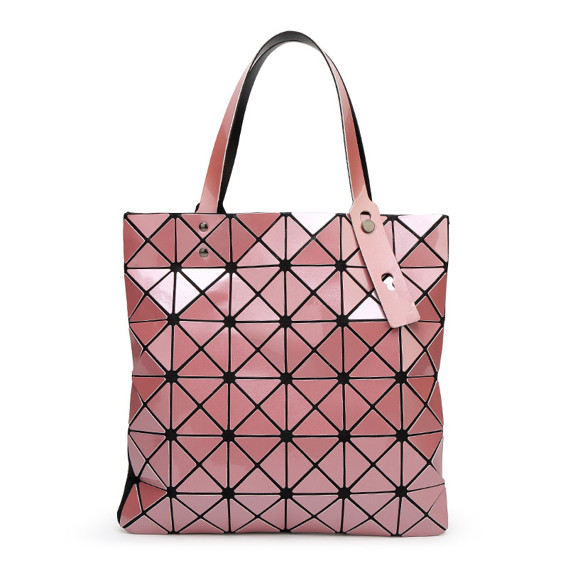 Lisse Luxus Handtasche Weibliche Gefaltet Damen Geometrische Plaid Tasche Lässig Tote Frauen Handtasche Mochila Schulter Tasche Bao