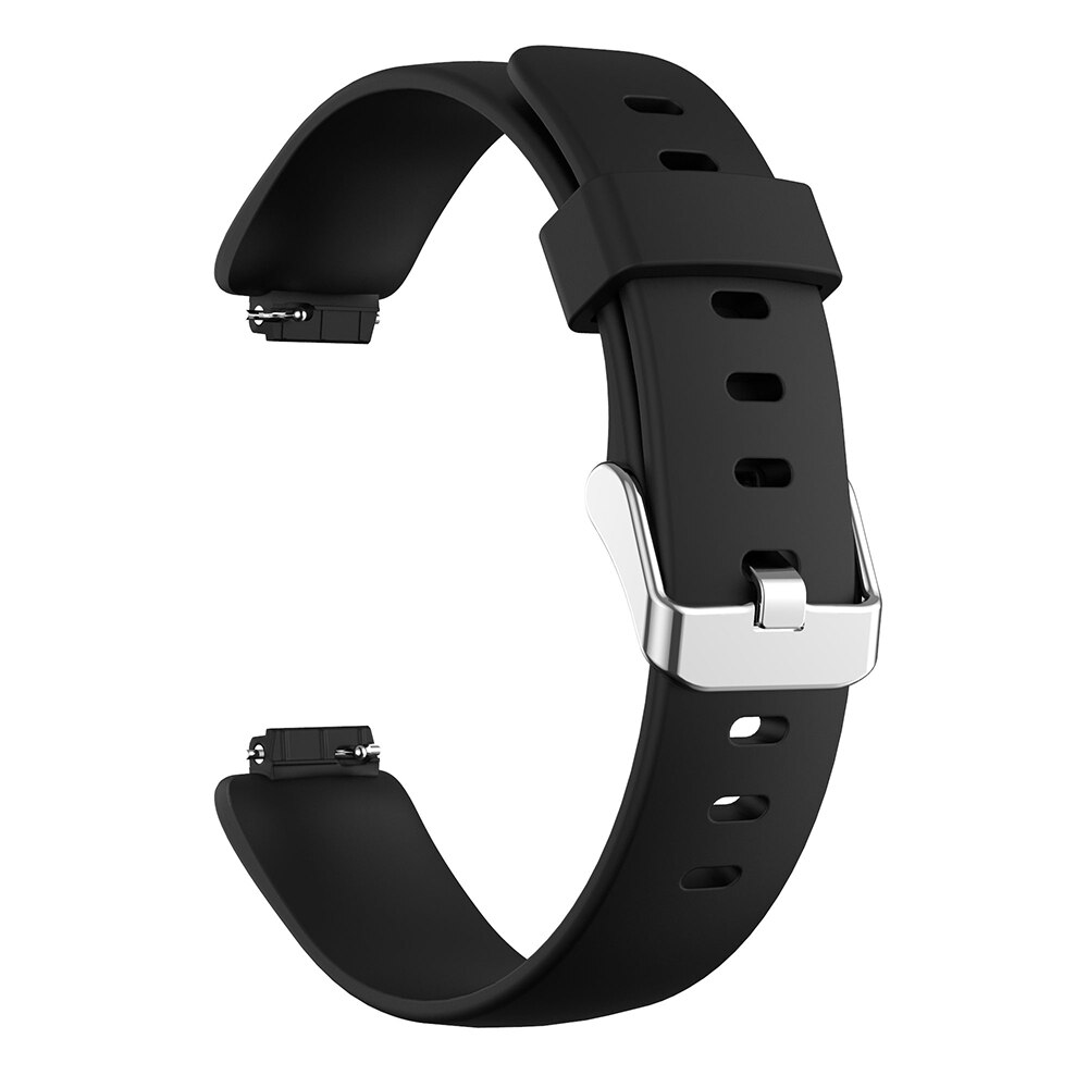 Bracelet de montre en Silicone pour Fitbit inspire 2, avec boucle en métal, Sport, accessoires: Black / S (5.5-6.7 inch)