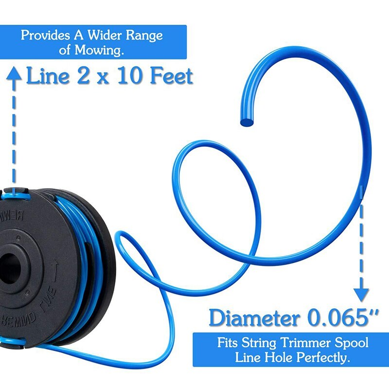 3 pakke greenworks 0.065 tommer dual line string trimmer erstatningsspole